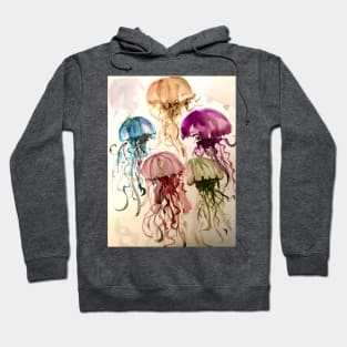 Watercolor jellyfish Hoodie